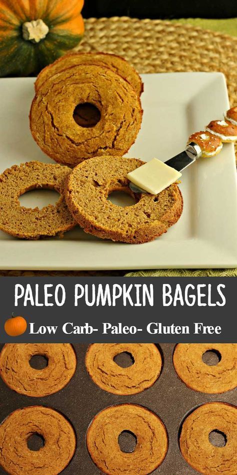 Pumpkin Bagels, Low Carb Grain, Pan Sin Gluten, Paleo Baking, Paleo Pumpkin, Low Carb Diets, Low Carb Diet Recipes, Low Carb Paleo, Paleo Breakfast