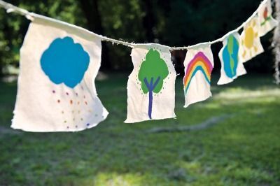 crafts/diy | Handmade by Kelly - Part 12 Homemade Crafts For Kids, Tibetan Prayer Flag, Prayer Garden, Earth Day Crafts, Prayer Flags, Weather Channel, The Weather Channel, Homemade Crafts, Gardening For Kids