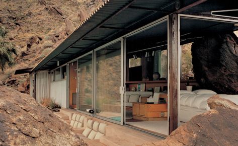 Albert Frey in 'Handcrafted Modern' by Leslie Williamson | Design | Desert Living, Casa Country, Nature Architecture, Wallpaper Magazine, Desert Homes, Casa Exterior, House Built, Architectural Digest, Container House