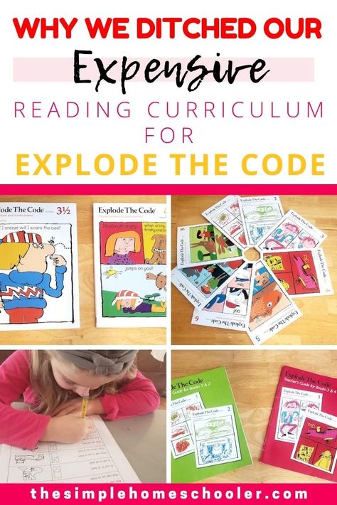 Phonics Curriculum Kindergarten, Reading Curriculum 1st Grade, Homeschool Phonics Curriculum, All About Reading Curriculum, Reading Curriculum Kindergarten, Kindergarten Reading Curriculum, Explode The Code, Homeschool Budget, Homeschool Reading Curriculum