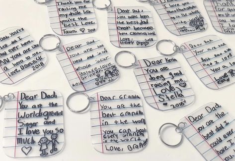 Shrinky Dink Mother’s Day or Father’s Day keepsake Shrinky Dink Crafts, Father Day Gifts, Diy Father's Day Crafts, Homemade Fathers Day Gifts, Shrinky Dink, Diy Father's Day Gifts, I Love My Dad, Father's Day Diy, Dear Mom