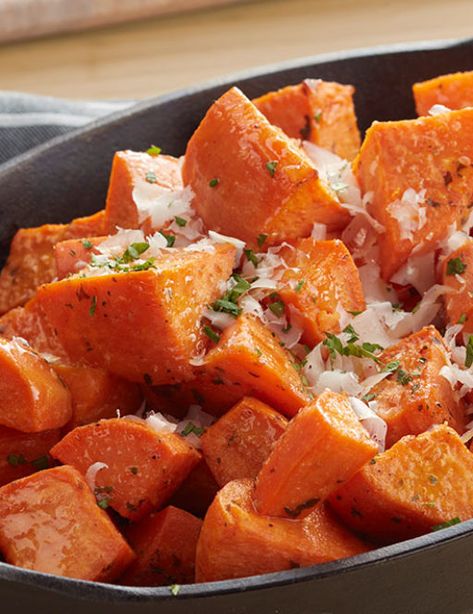 Savory Oven Roasted Sweet Potatoes | Hidden Valley® Ranch Oven Roasted Sweet Potato Recipes, Roasted Sweet Potato Recipes, Maple Glazed Sweet Potatoes, Hidden Valley Ranch Recipes, Hidden Valley Recipes, Recipes Potatoes, Ranch Recipes, Sweet Potato Recipes Roasted, Oven Roasted Sweet Potatoes