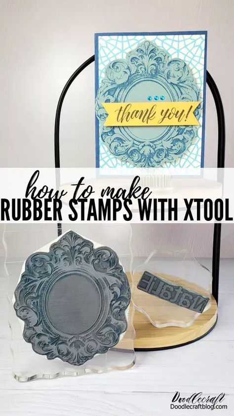 Making your own custom rubber stamps is easy to do with the xTool S1 Laser Engraving Machine!   I am Laser Engraving Files Free, Xtool S1 40w Projects, Xtool F1 Project Ideas, Xtool D1 Pro 10w Projects, Xtool S1 Projects, Xtool Laser Projects, Laser Engraving Ideas Acrylics, Xtool S1 Project Ideas, Xtool M1 Project Ideas