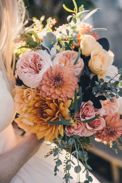 Perfect Fall #wedding Bouquet -Katie Slater Photography, Floral Design:Blazing Star Farms Bridal Bouquet Fall, Fall Flower Arrangements, November Wedding, Fall Wedding Bouquets, Fall Wedding Flowers, Wedding Bridal Bouquets, Deco Floral, Bouquet Of Flowers, Fall Flowers