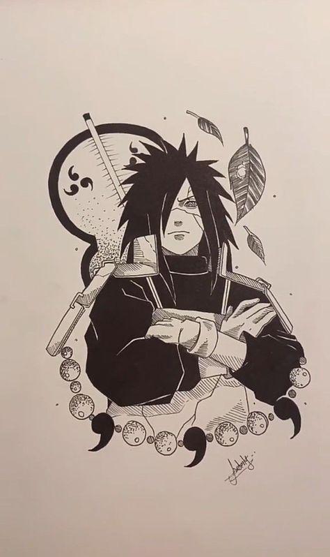 Drawing Naruto, On Tattoo, Manga Tattoo, Naruto Sketch Drawing, Naruto Tattoo, Itachi Uchiha Art, Naruto Sketch, Best Anime Drawings, Anime Drawing Books