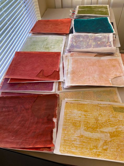 Lots of collage fodder paper Collage Fodder Storage, Fodder Art, Making Collage Papers, Collage Fodder Ideas, Collage Fodder, Watercolor Collage Fodder, Art Journal Fodder, Bird Collage Art Mixed Media, Prophetic Art