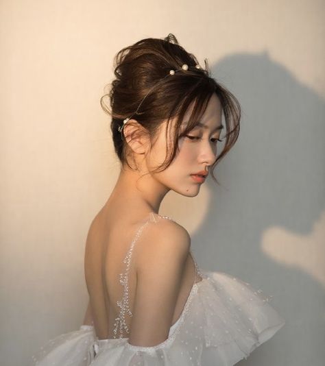 A Woman, White Dress, Hairstyles, Hair, White