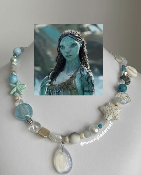 AVATAR Na'vi Style Necklace Omatikaya Metkayina Tsireya Avatar Beaded Necklace, Na’vi Avatar Jewelry, Avatar Inspired Jewelry, Avatar Navi Jewelry, Avatar Bracelet, Avatar Necklace, Avatar Jewelry, Sea Accessories, Avatar Cosplay