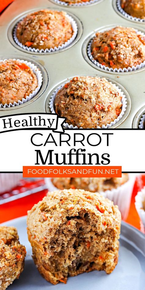 Healthy Carrot Muffins, Healthy Carrot Cake Muffins, Sugar Carrots, Medicine Tips, Carrot Cake Muffins, Healthy Carrot Cakes, Carrot Muffins, No Sugar, Breakfast Recipe