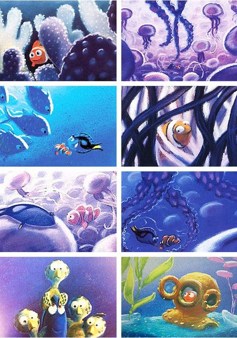 Facts And Opinions, Animation Storyboard, Comic Book Art Style, Color Script, Artist Alley, Finding Nemo, Conceptual Art, Coral Reef, Art Google