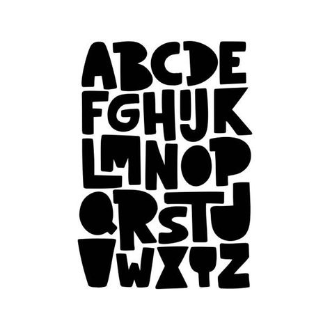 Funny Fonts Alphabet, English Graphic Design, Easy Lettering Styles Alphabet Fonts, Hand Writing Illustration, Fun Fonts Alphabet, Typography Alphabet Fonts, Funny Fonts, Cartoon Typography, English Typography