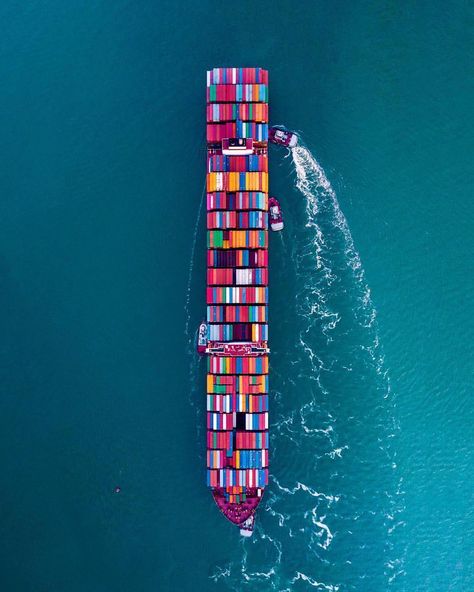 #drone #dronephotography #dronesphotography #photography #aerialphotography #perspective Logistics Wallpaper, Buy Drone, Freight Transport, Container Ship, Flying Lessons, Aerial Photography Drone, New Drone, Merchant Navy, Visually Pleasing