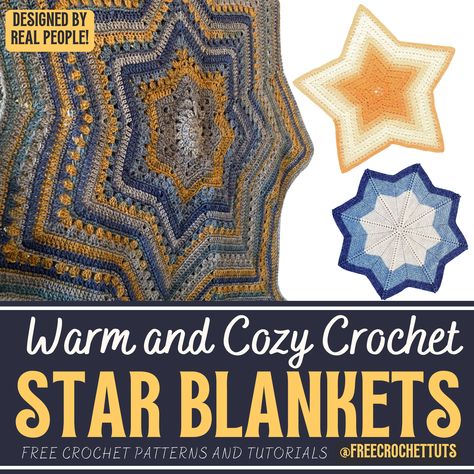 Looking for easy-to-follow crochet star blanket patterns? This free collection has beautiful designs, perfect for babies, toddlers, or as cozy shawls. Some patterns even include helpful video tutorials to guide you along! 🌟 Crochet 6 Point Star Blanket, Crochet Granny Star Blanket, Star Blanket Crochet Pattern Free, Six Day Star Blanket, Funky Crochet Blanket, Crochet Star Blanket Pattern, Star Blanket Crochet Pattern, Star Blanket Pattern, Crochet Star Blanket