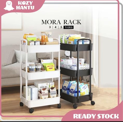 Tengah promo! https://vt.tiktok.com/ZSj5nVD4q/ Trolley Rack, Cart Storage, Office Shelf, Storage Trolley, Kitchen Trolley, Rack Kitchen, Utility Cart, Rolling Cart, Storage Cart