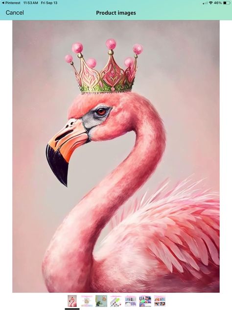 Flamingo Art Painting, Flamingo With Crown, Fabulous Aesthetic, Flamingo Images, Flamingo Diy, Trending Artwork, Flamingo Artwork, Oil Painting Artwork, Flamingo Pictures