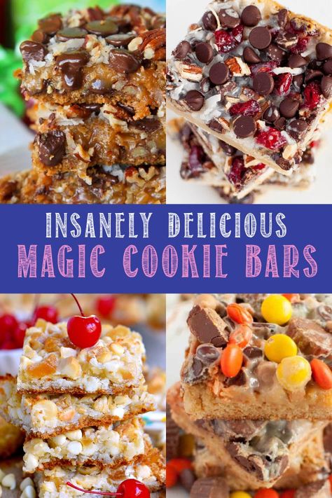 Bar Cookies Recipes, Bars And Squares, Magic Cookie Bar Recipe, Fried Recipes, Homemade Cereal, Easy Bar, Awesome Desserts, Creative Dessert Recipes, Magic Cookie Bars