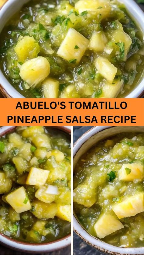 Best Salsa Verde Recipe, Tomatillo Recipes, Pineapple Salsa Recipe, Salsa Verde Recipe, Ripe Pineapple, Tomatillo Salsa, Ranch Recipe, Spicy Salsa, Pineapple Salsa