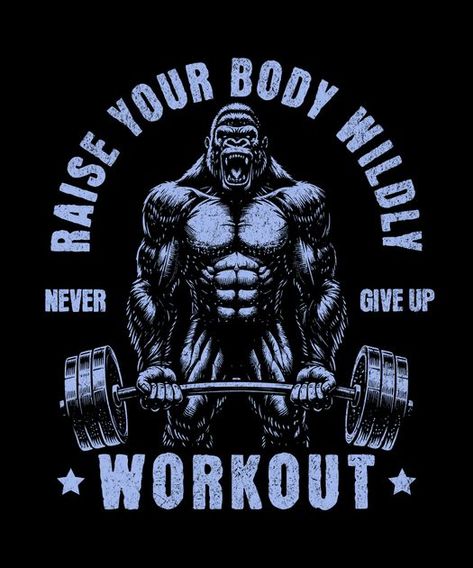 Gorilla bodybuilding T-Shirt Design Template Gym Logo Design Ideas Style, Gym Tshirts Design, Gym Tshirt Design Ideas, Gym T Shirt Design, Gym Tshirt Design, Fitness Design Gym, Camoflauge Wallpaper, Gym Motivation Wallpaper, Chill Wallpaper