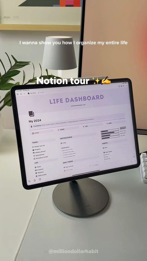 #Organisation #Notion_Career_Template #Free_Notion_Templates_Life_Planner #Notion_Bible_Study_Template Best Notion Dashboard, Free Notion Templates Life Planner, Notion Ipad, Notions Template, Notion Life Dashboard, 2024 Notebook, Life Dashboard, 5 Am, Notion Planner Template