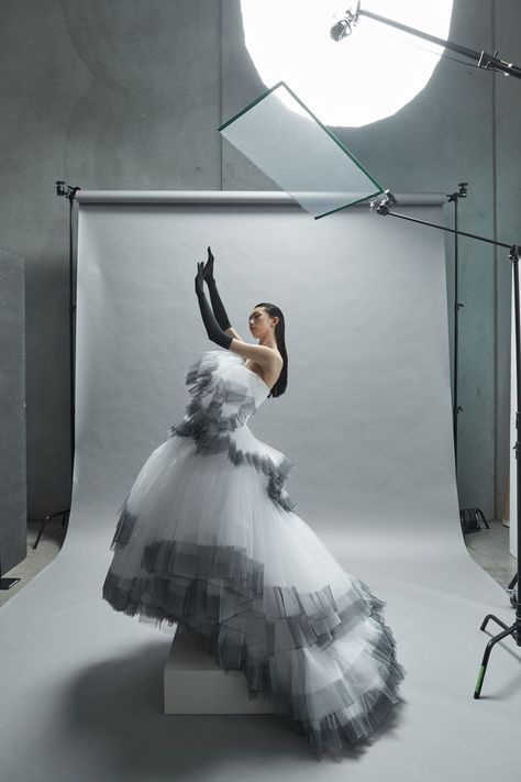 Avant Garde Fashion Photography, Photo Studio Design, Toni Maticevski, Fashion Draping, Studio Photography Fashion, Modern Womens Fashion, Winter 22, High Fashion Photography, Bridal Poses