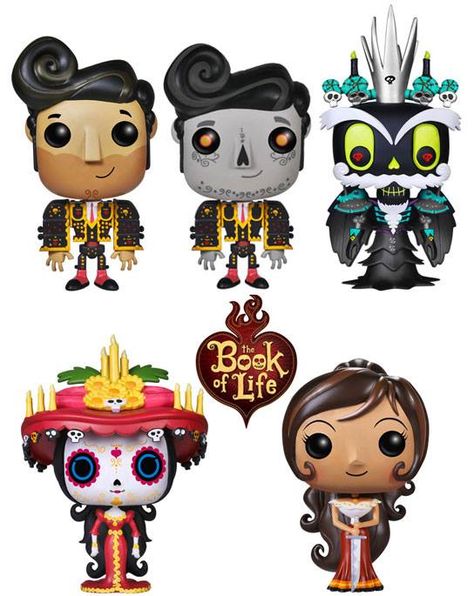 The Book of Life figures by Funko Book Of Life Movie, Pop Action Figures, Pop Book, The Book Of Life, Pop Figurine, Funko Pop Dolls, Pop Characters, Funko Figures, Funk Pop