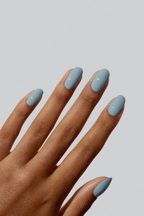 Nails Trend 2023, Beautiful Spring Nails, Trending Nail Colors, Latest Nail Colours, Nail Colors And Designs, Blue Gel Nails, Instant Nails, Light Blue Nails, Nails Trend