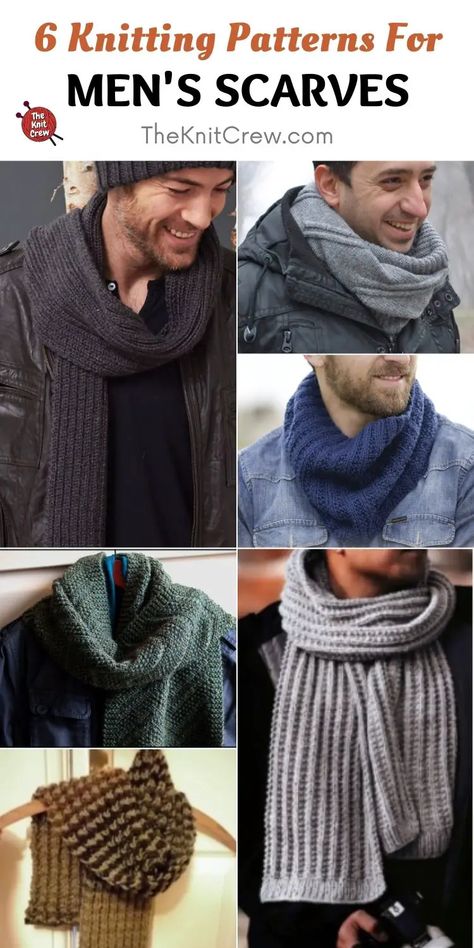 6 Knitted Men's Scarf Patterns For Gifts. 6 Knitted Men's Scarf Patterns For Gifts curated by The Knit Crew. Men’s Scarf Knitting Pattern Free, Scarves For Men Knitted, Men's Scarf Patterns Knitting, Mens Scarf Knitting Pattern Free, Knit Scarf For Men, Mens Scarf Knitting Pattern Easy, Knitting Ideas For Men, Knit Scarf For Men Free Pattern, Man’s Knitted Scarf Pattern