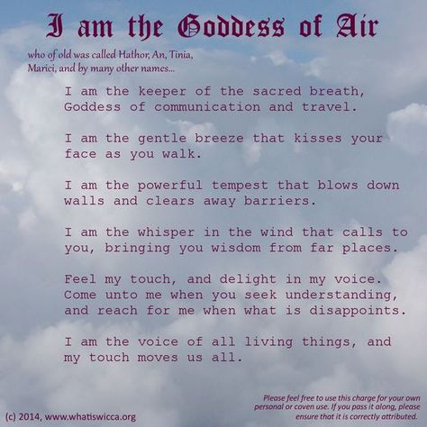 Visit the post for more. Goddess Of Air, Air Goddess, Pagan Spells, Air Element, Elemental Magic, Eclectic Witch, Wicca Witchcraft, Wiccan Spells, Spells Witchcraft