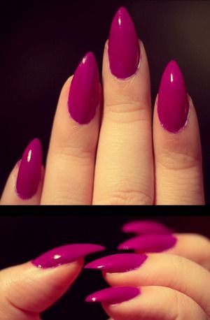 Kiki S.'s Photos Liked | Beautylish Purple Stiletto Nails, Adidas Nails, Peanuts Thanksgiving, Nails Thanksgiving, Almond Acrylic Nails Designs, Unghie Sfumate, Pointy Nails, Thanksgiving Nails, Pink Nail