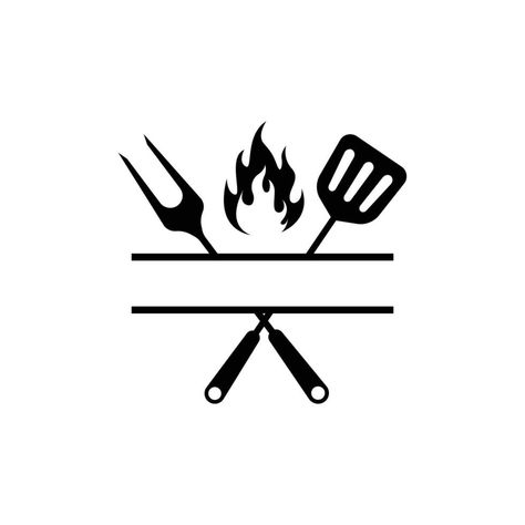 vector de plantilla de diseño de icono de parrilla de barbacoa Grill Logo, Bbq Grill, Grilling, Doodles, ? Logo, Van