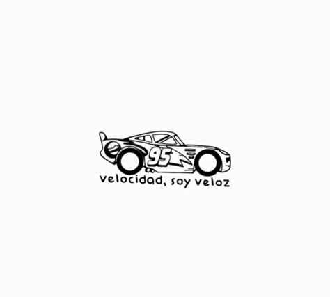 Small Car Tattoos For Guys, Simple F1 Tattoo, Porche Tattoos, Cars Tattoo Ideas Disney, Tiny Car Tattoo, Cars Tattoo Disney, Cars Movie Tattoo, Lightning Mcqueen Tattoo, Porsche Tattoo