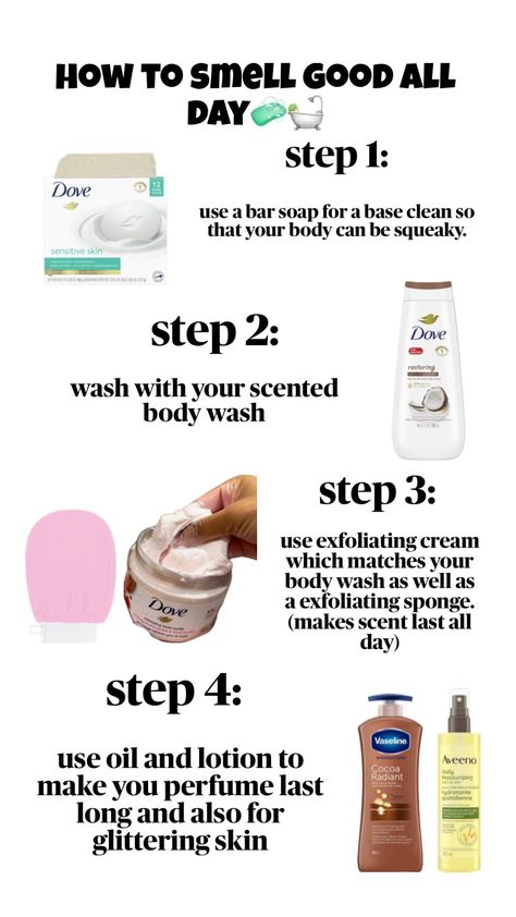 How to smell good all day Smell Good All Day, Good Fragrance, How To Smell Good, Girly Tips, Skin Care Basics, Skin Care Routine Order, To Smell Good, Basic Skin Care, Body Hygiene