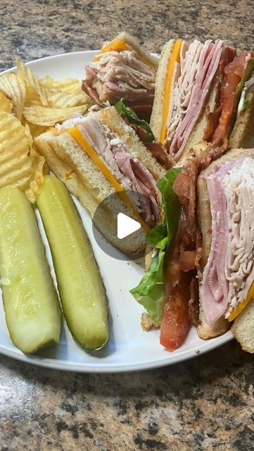 Carman Wilken on Instagram: "When I say I want a sandwich this is what i mean! Ham and Turkey Clubs are so incredibly good! #clubsandwich #sandwich #ham #turkey #yum #sammich #lunch #dinner" Ham Club Sandwich, Ham Sandwich Ideas, Turkey Sandwich Ideas, Turkey Melt Sandwich, Turkey Club Sandwich Recipes, Turkey Sandwich Recipes, Best Ham Sandwich, Turkey Cheese Sandwich, Fun Sandwiches