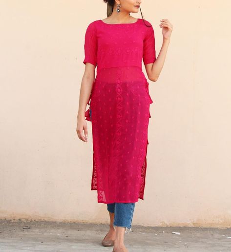 Dotti Dresses, Simple Kurta, Casual Kurti, Ethnic Wears, Silk Kurti Designs, Simple Kurti, Indian Suit, Indian Kurti Designs, Indian Kurti