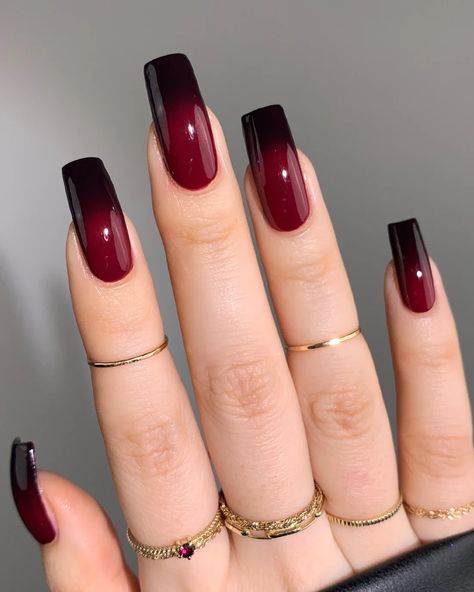 Wine Ombre Nails, Heat Of The Moment, Thermal Nail Polish, Thermal Nails, Shimmer Nail Polish, Nail Essentials, Holographic Nails, Small Rings, Ombre Nails