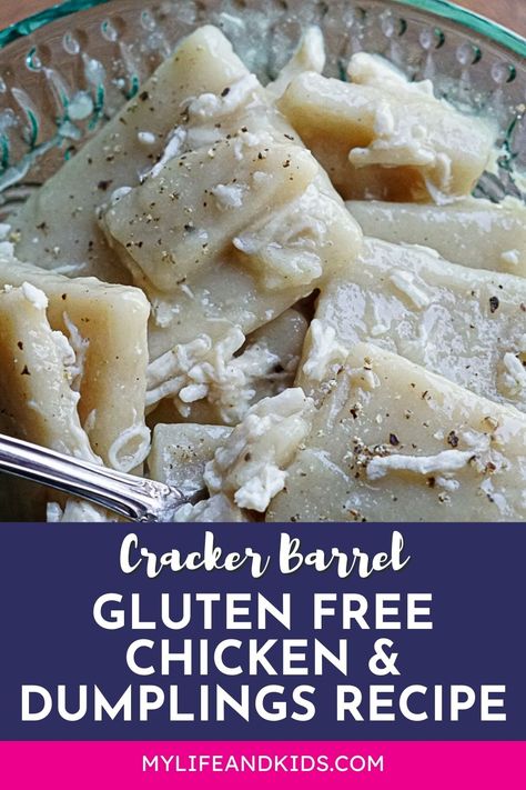 Experience the warmth of Cracker Barrel's Chicken and Dumplings in a gluten-free version! Our recipe captures the classic flavors without gluten, making it perfect for those with dietary sensitivities. Join us on this culinary journey for a delicious twist on a beloved comfort food classic. Gluten Dairy Free Chicken And Dumplings, Homemade Gluten Free Dumplings, How To Make Gluten Free Dumplings, Gf Df Chicken And Dumplings, Gluten Free Chicken And Dumplings Easy, Gluten Free Dumplings Chicken, Gluten Free Mixes, Gf Chicken And Dumplings, Almond Flour Dumplings