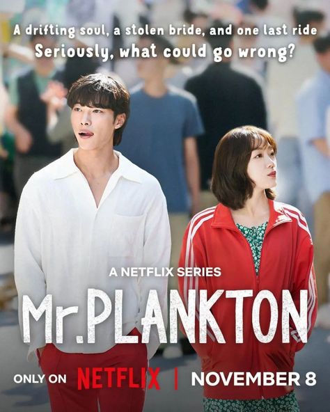 #woodohwan and #leeyoumi Netflix drama #mrplankton first teaser poster, confirmed to release on November 8. New Kdramas 2024, Mr Plankton Kdrama Poster, Mr Plankton, Dramatic Room Center, Lee Yoomi, Movie Recs, Woo Dohwan, Kim Jae-young, Romantic Boyfriend