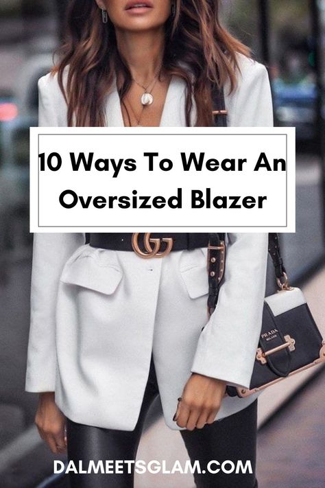 Have an oversized blazer? Here are stylish ways to wear it for all occassion | Oversized Blazer | Oversized Blazer Outfits | Blazer Outfits | Casual Blazer Outfits | Oversized Blazer Work Outfit | Oversized Blazer Street Style #oversizedblazer #oversizedblazeroutfits Styling Oversized Blazer For Work, Black Oversized Blazer Outfits For Women, Oversized Camel Blazer Outfit, Over Size Blazer Outfits For Women, How To Style Oversized Blazer Women, Oversized Blazer Work Outfit, Oversized Suit Jacket Outfit, Styling An Oversized Blazer, Oversized Blazer Outfits For Women