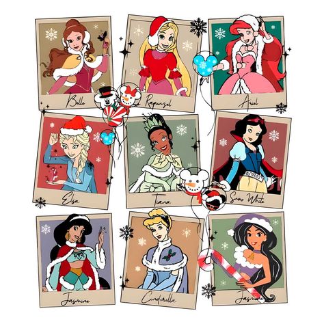 Christmas Disney Printables, Disney Christmas Characters, Christmas Disney Princess, Disney Princess Christmas, Disney Pop Art, Disney Png, Christmas Princess, Princess Png, Dr Seuss Day