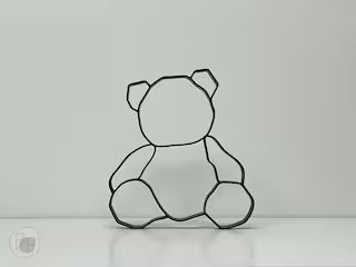 PrintPurposefully - Etsy Philippines Teddy Bear Line Art, Bear Line Art, Bear Minimalist, Line Art Decor, Music Sculpture, Outdoor Lover Gifts, Doorway Decor, Wire Art Sculpture, Bear Drawing