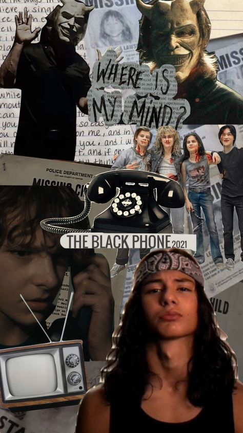 Black Phone X Y/n, The Black Phone Background, Miguel Mora The Black Phone, Black Phone Wallpaper Aesthetic, The Black Phone Pfp, Robin Black Phone, The Black Phone Fanart, The Black Phone Wallpaper, Phone Mask