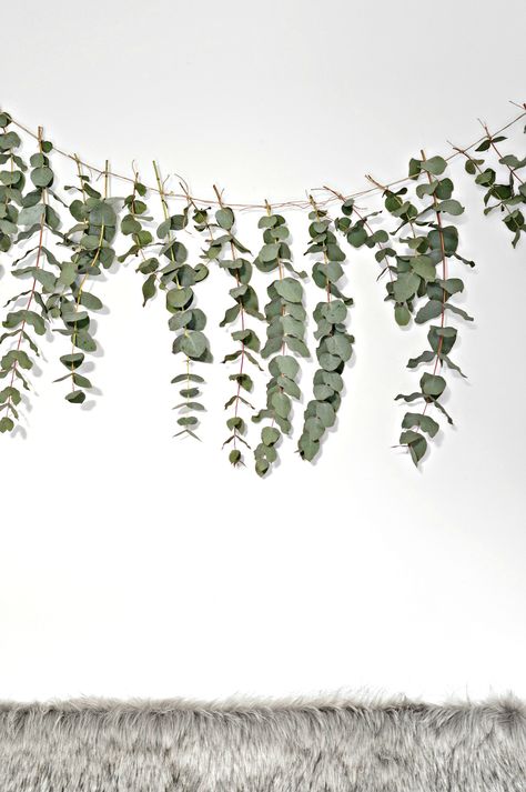 DIY eucalyptus garland - a beautiful backdrop for your Christmas table - easy to make and smells divine too | your DIY family Diy Eucalyptus Garland, Diy Eucalyptus, Minimal Christmas, Decor Ikea, Eucalyptus Garland, Diy Garland, Deco Floral, Diy Planters, בר מצווה