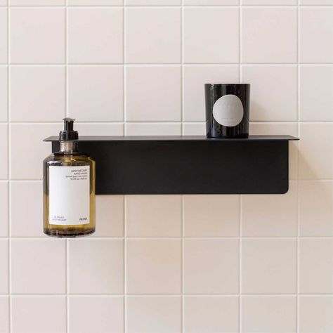 Say goodbye to cluttered counters and hello to organised elegance with our multi-functional shelf- the perfect solution for maximizing space. This convenient wallmounted unit keeps hand towels and soap/sanitiser/moisturiser close, solving the problem of limited counter space in bathrooms, laundries, and powder rooms. Made of sleek stainless steel, it fits most 500ml pump bottles, with space for hand/paper towels or decorative items. This really is the ultimate solution for counter-acting small s Black Bathroom Counter, Bathroom Paper Towel Holder, Classic Shelves, Functional Shelf, Laundry Icons, Chevron Bathroom, Chevron Furniture, Chevron Kitchen, Chevron Wall