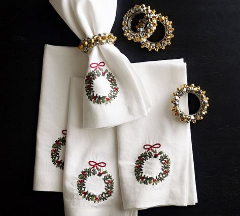 White linen napkins