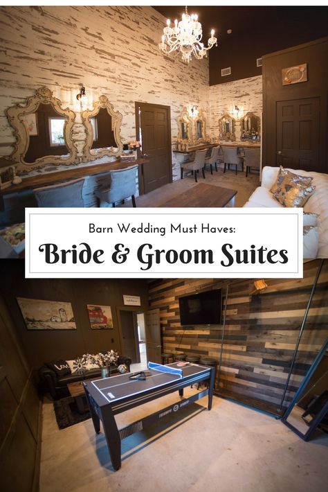 Barn Wedding Must Haves!! Bridal Suite and Grooms Suite  #everafterfarms #barnwedding #rusticwedding #bridalsuite Groomsuite Bridal Suite Decorations, Bridal Suite Ideas, Bridal Suite Room, Bridal Suite Decor, Groom Suite, Event Venue Business, Bridal Dressing Room, Event Venue Design, Wedding Venue Business