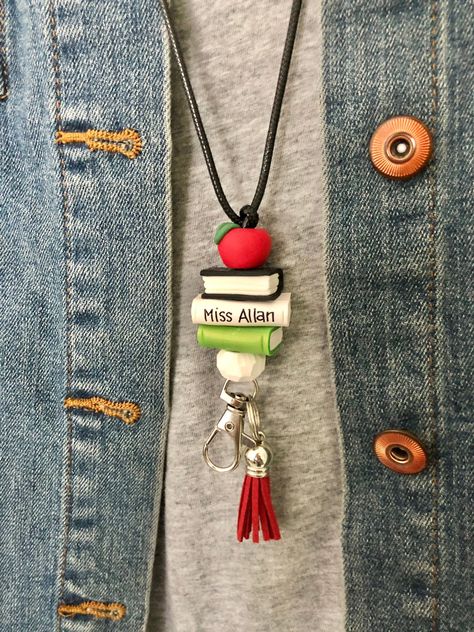 Excited to share this item from my #etsy shop: Teacher lanyard with name, Teacher Appreciation gift personalized, Beaded teacher lanyard, Student teacher gift, ID holder, Graduation gift