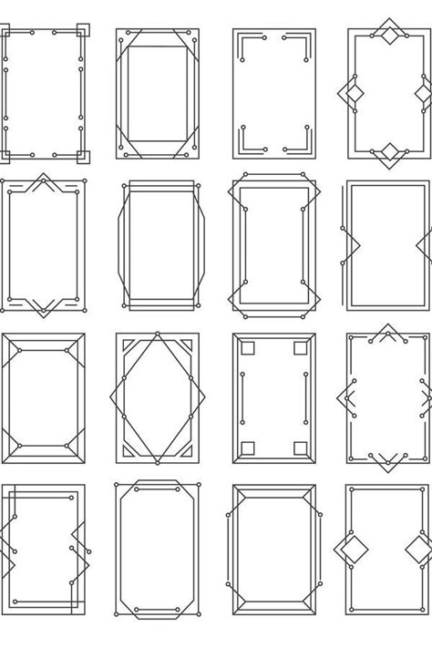 Art deco vintage linear frames Art Deco Layout Design, Decorative Frames Border, Art Deco Frame Design, Art Deco Picture Frame, Simple Art Deco Pattern, Art Deco Picture Frames, Art Deco Ornament, Art Deco Bullet Journal, Art Deco Frames Border