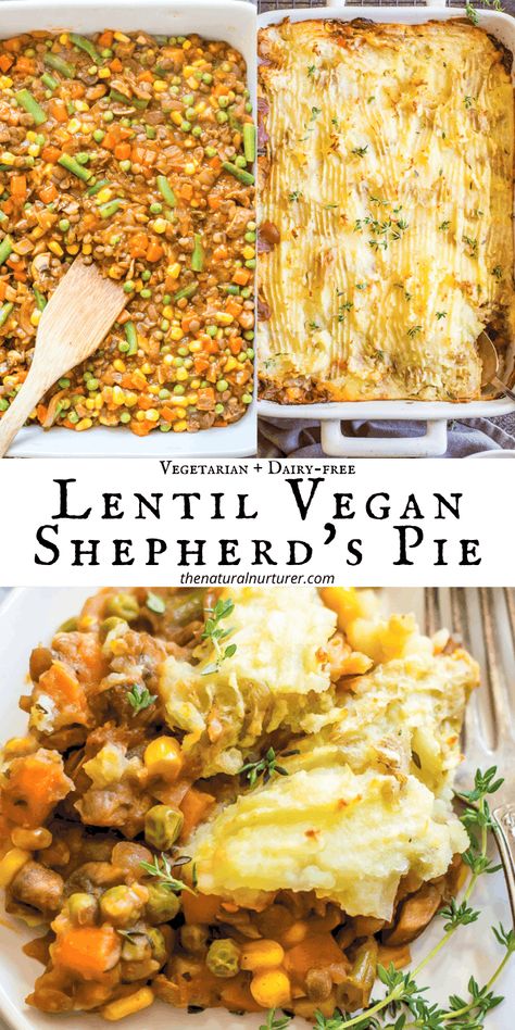 Lentils Vegan, Vegan Shepherds Pie, Vegan Ground Beef, Vegan Casserole, Fluffy Mashed Potatoes, Vegan Lentil, Healthy Comfort, Vegan Main Dishes, Food Vegan