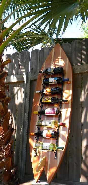 Gallery Deco Surf, Tiki Bar Ideas, Surfboard Art, Surf House, Surf Shack, Beach Cottage Style, Beach Bar, Beach Bars, Wood Wall Decor