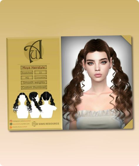 Sims 4 Moya – Curly Pigtails Hairstyle New hairstyle with curly pigtails in 22 swatches with solid and double colors by Aurum for female sims Filesize: 20 MB Origin of Mesh: Mesh completely made by myself Recoloring Allowed: Yes – Do not include mesh Polycount LOD 0 (highest): 46442 Polycount LOD 1: 11136 Polycount LODContinue reading "Moya – Curly Pigtails Hairstyle By Aurummusik" #curly #sims #hairstyles #gaming #sims4 #sims4cc Curly Pigtails, Sims Hairstyles, Pigtails Hairstyle, Sims 4 Hairstyles Cc, Sims 4 Hairstyles, 4 Hairstyles, Sims 4 Cc Download, Female Sims, Pigtail Hairstyles